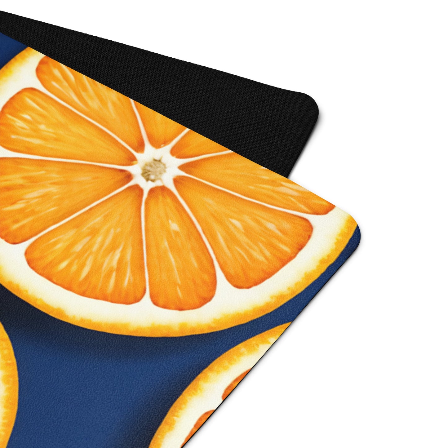 Blue Flowers And Oranges Yoga Mat - Yoga Mat - Discovery Co.