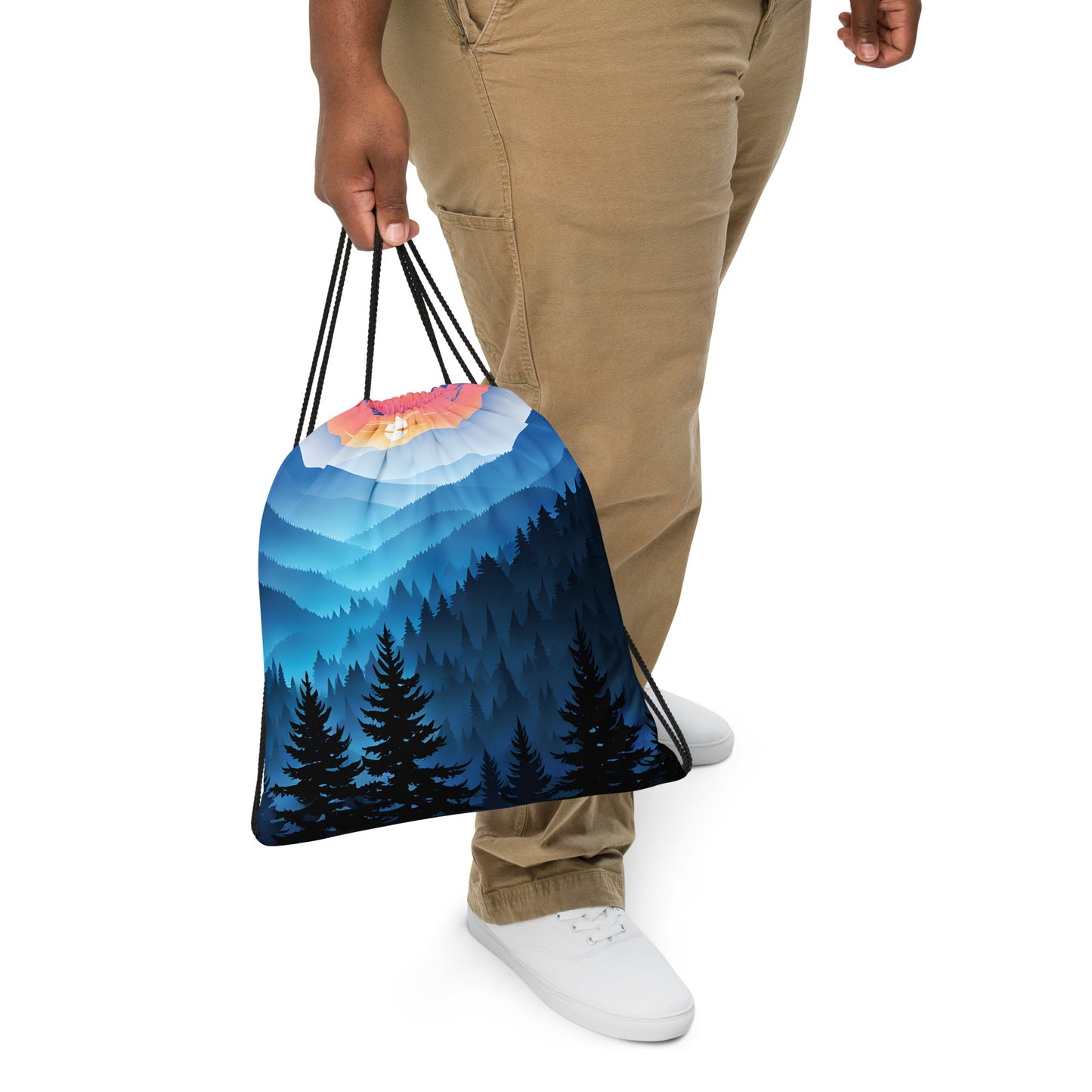 Blue Mountains Drawstring Bag - Drawstring Bag - Discovery Co.
