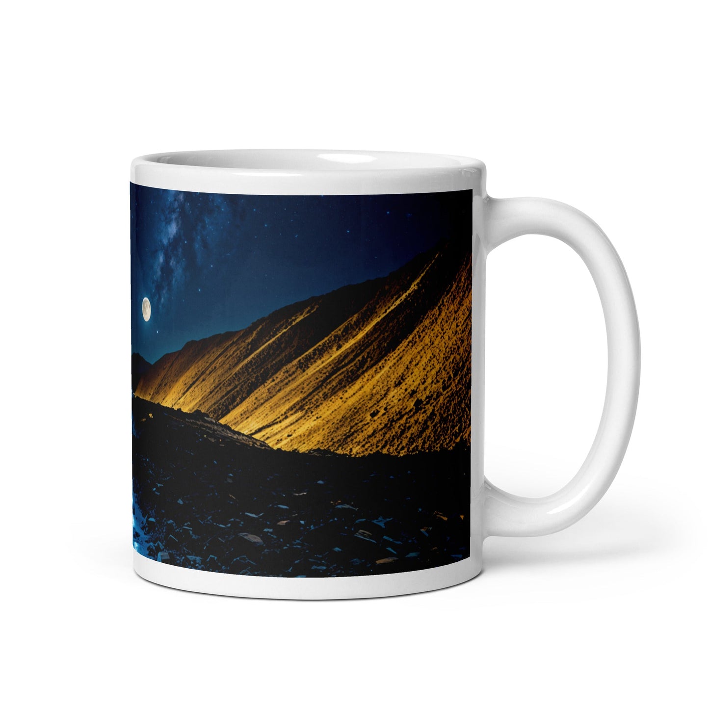 Blue Path White Glossy Mug (11 oz, 15 oz, 20 oz) - Mugs - Discovery Co.