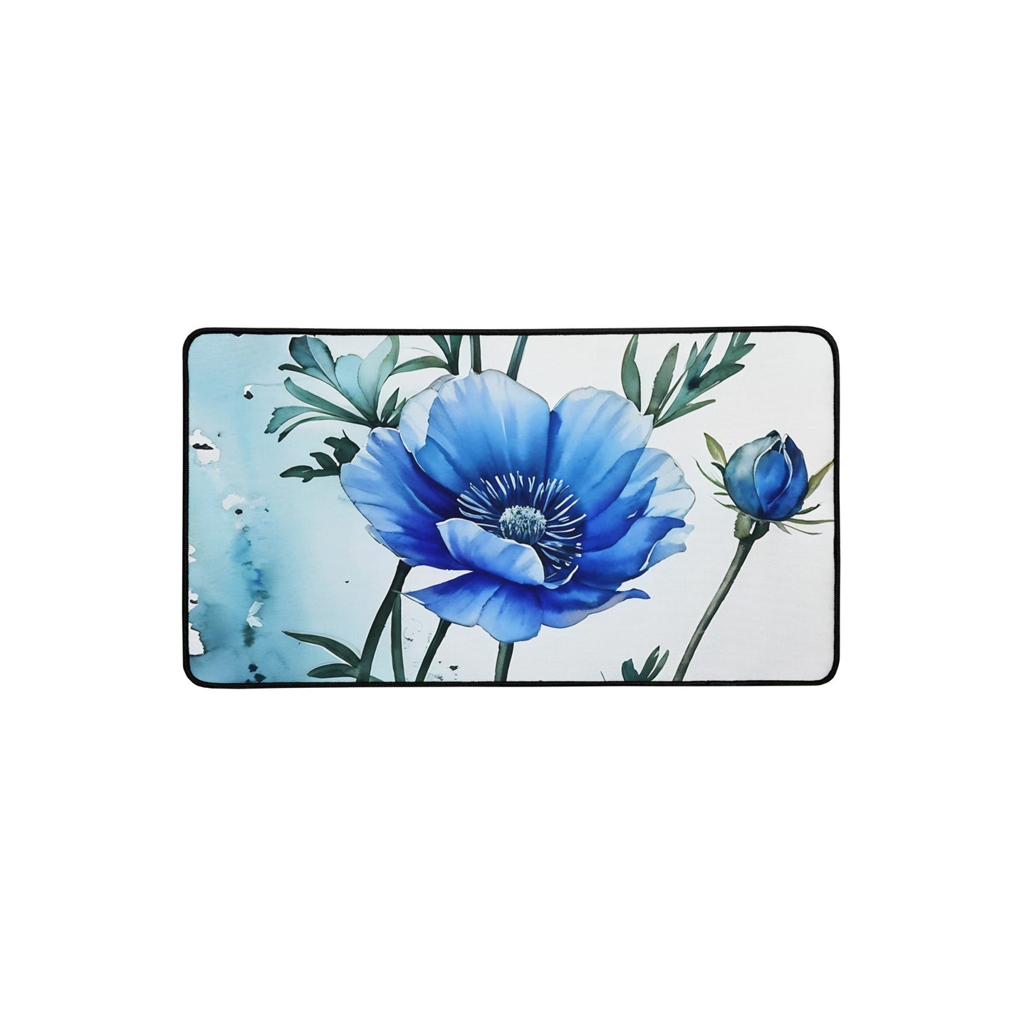 Blue Poppies Desk Mat - Mouse Pads - Discovery Co.