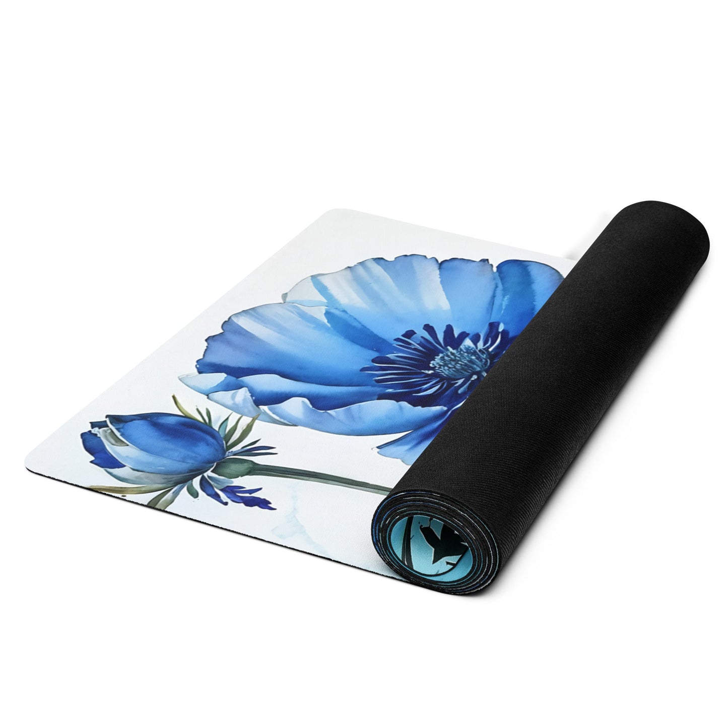 Blue Poppies II Yoga Mat - Yoga Mat - Discovery Co.