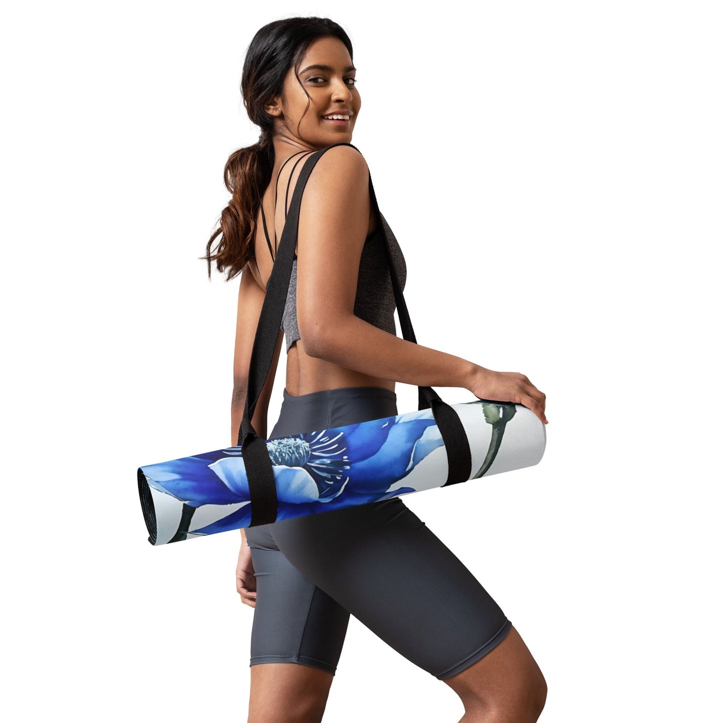 Blue Poppies II Yoga Mat - Yoga Mat - Discovery Co.