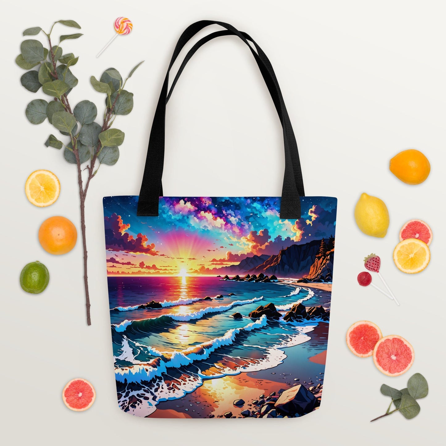 Bright Rocky Shore Tote Bag - Tote Bags - Discovery Co.