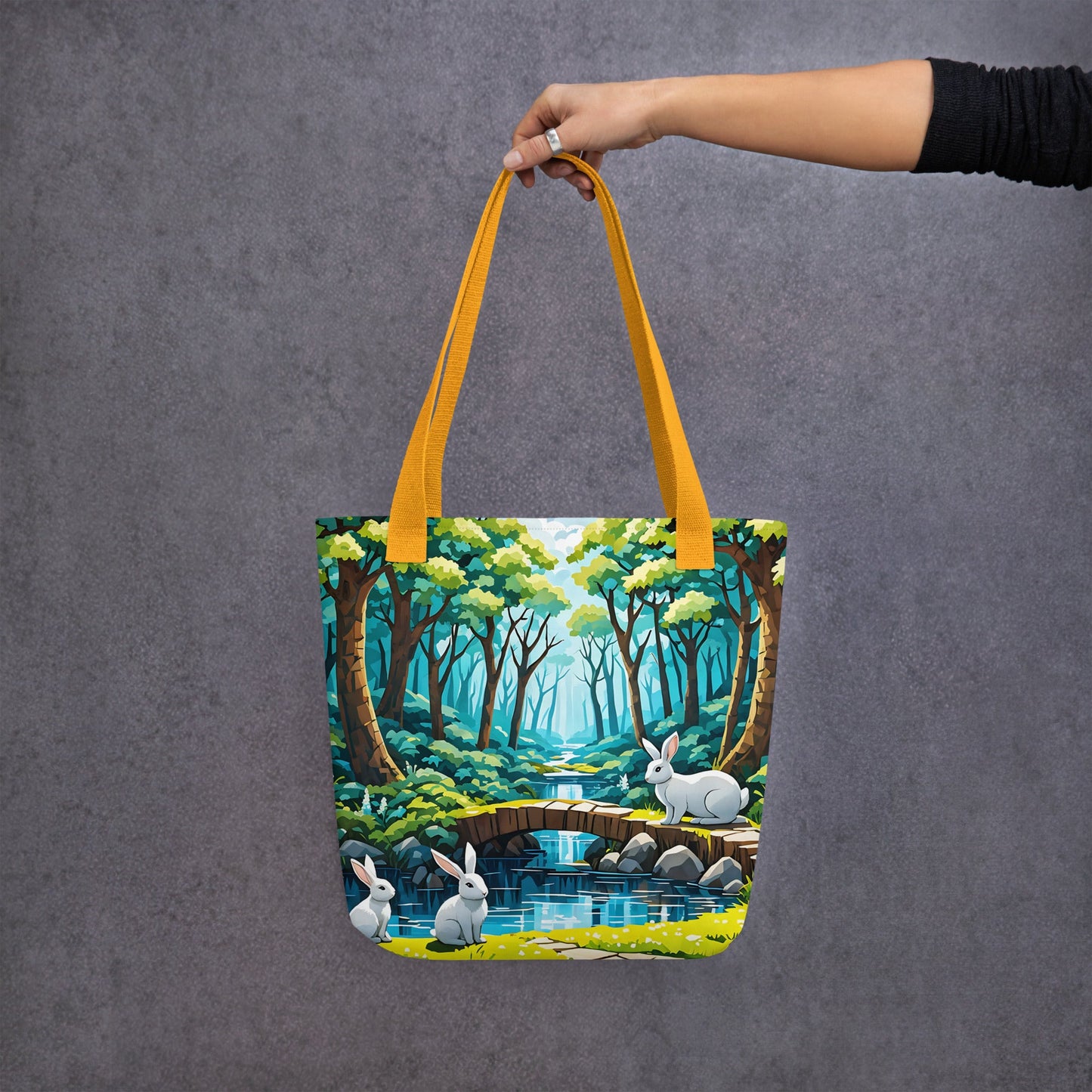 Bunnies In The Forest Tote Bag - Tote Bags - Discovery Co.