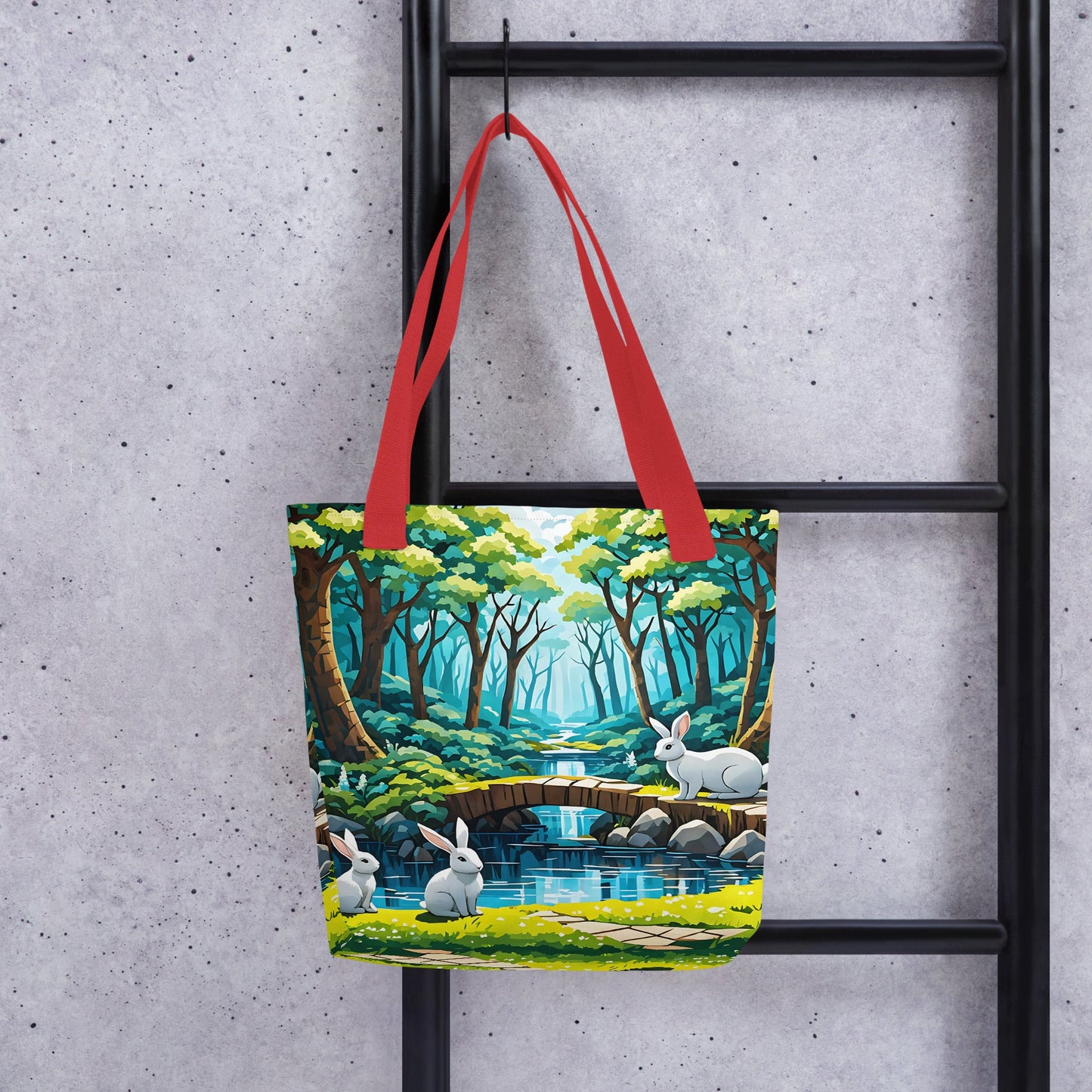 Bunnies In The Forest Tote Bag - Tote Bags - Discovery Co.