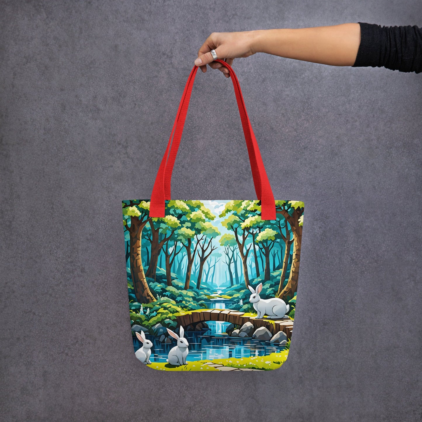 Bunnies In The Forest Tote Bag - Tote Bags - Discovery Co.