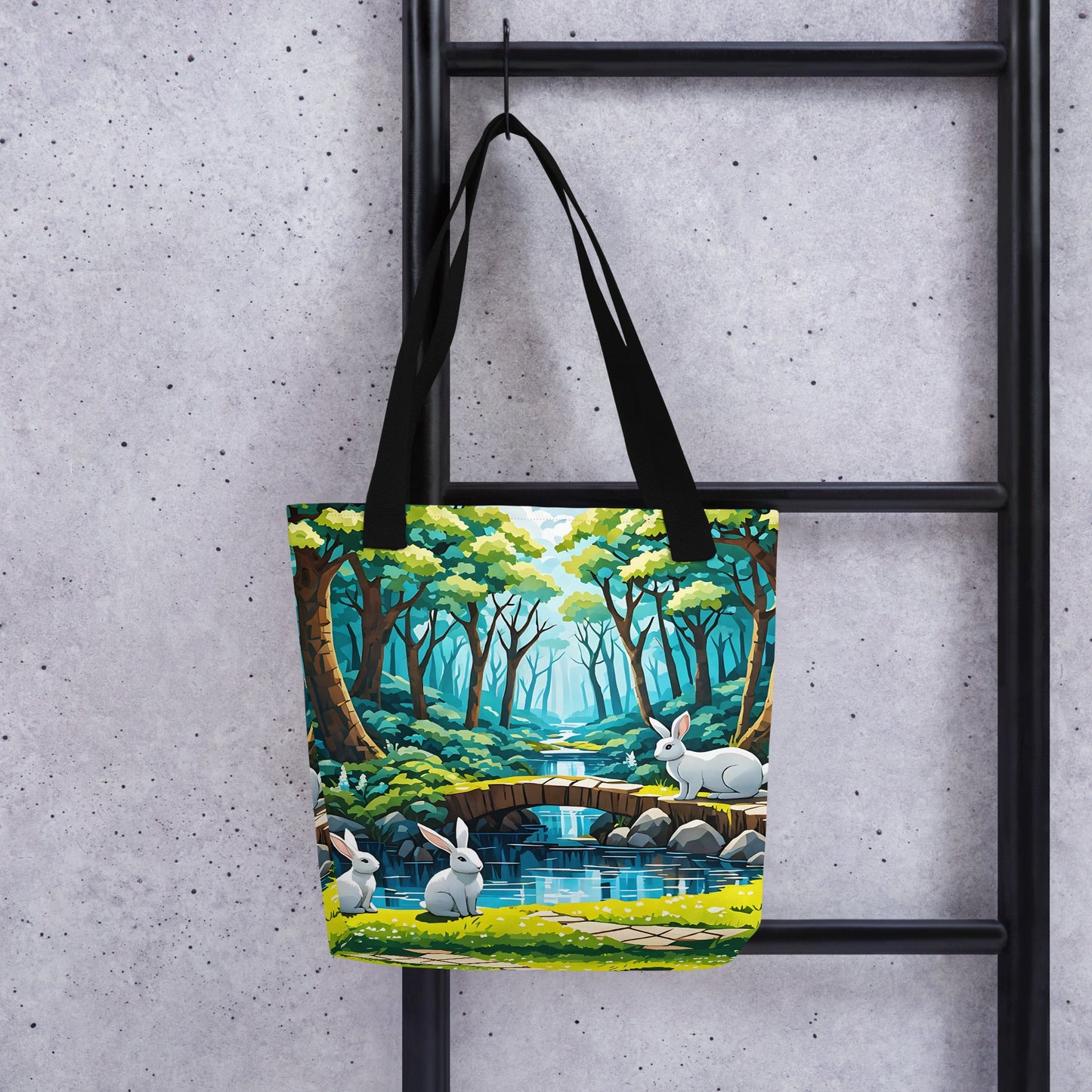 Bunnies In The Forest Tote Bag - Tote Bags - Discovery Co.