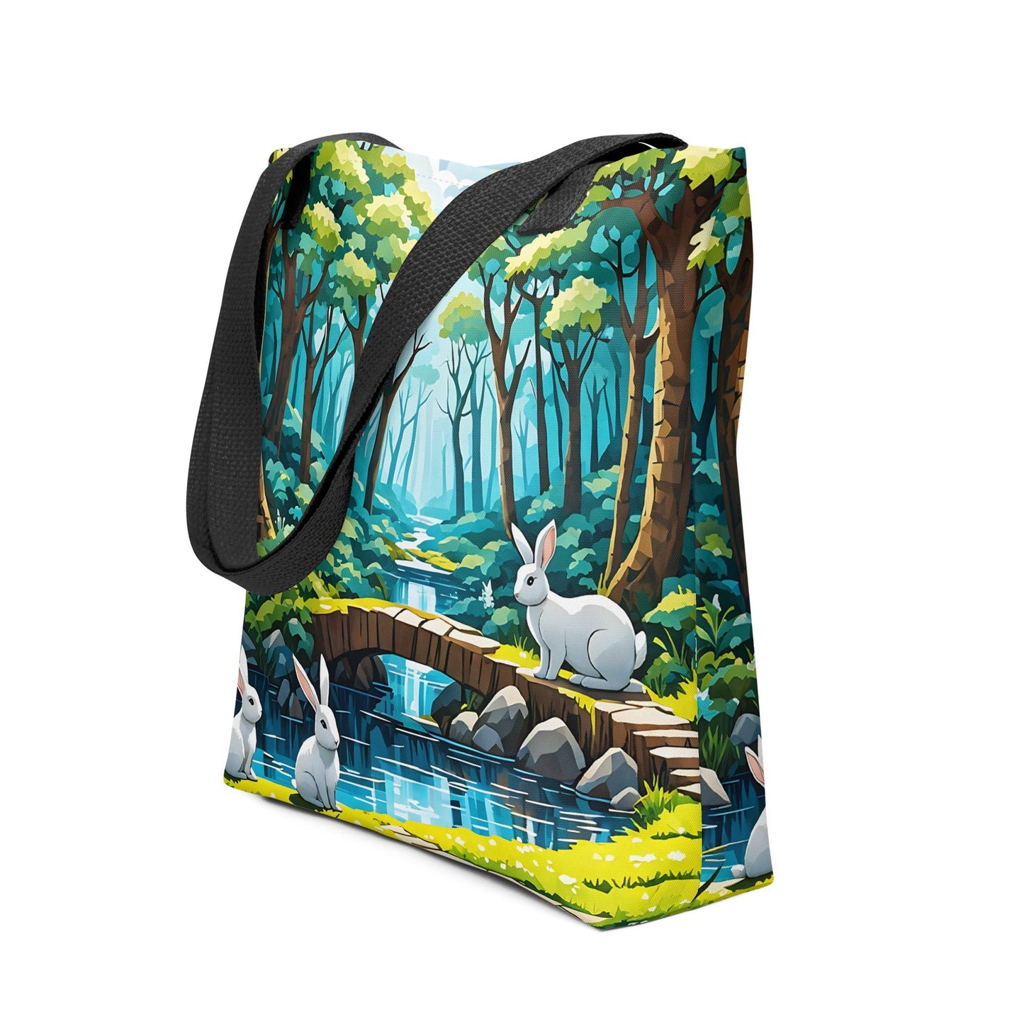 Bunnies In The Forest Tote Bag - Tote Bags - Discovery Co.