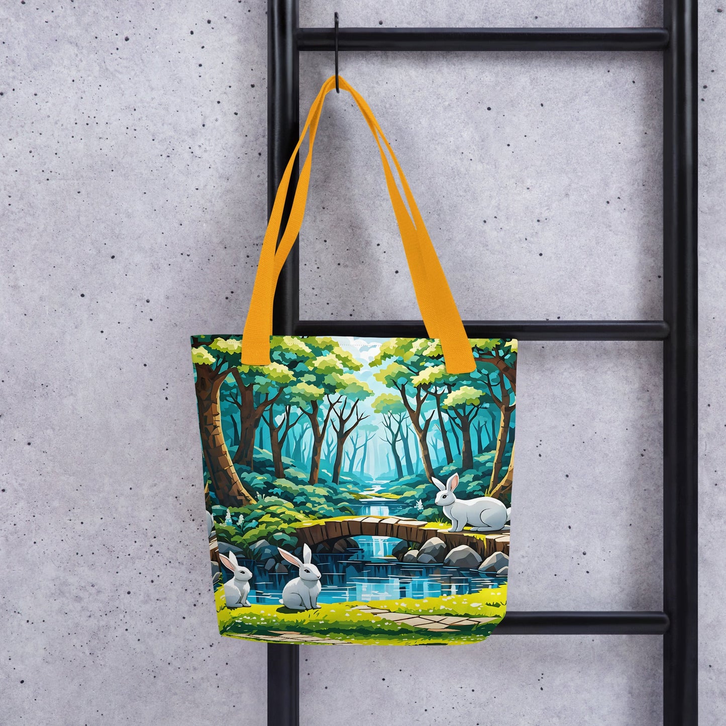 Bunnies In The Forest Tote Bag - Tote Bags - Discovery Co.