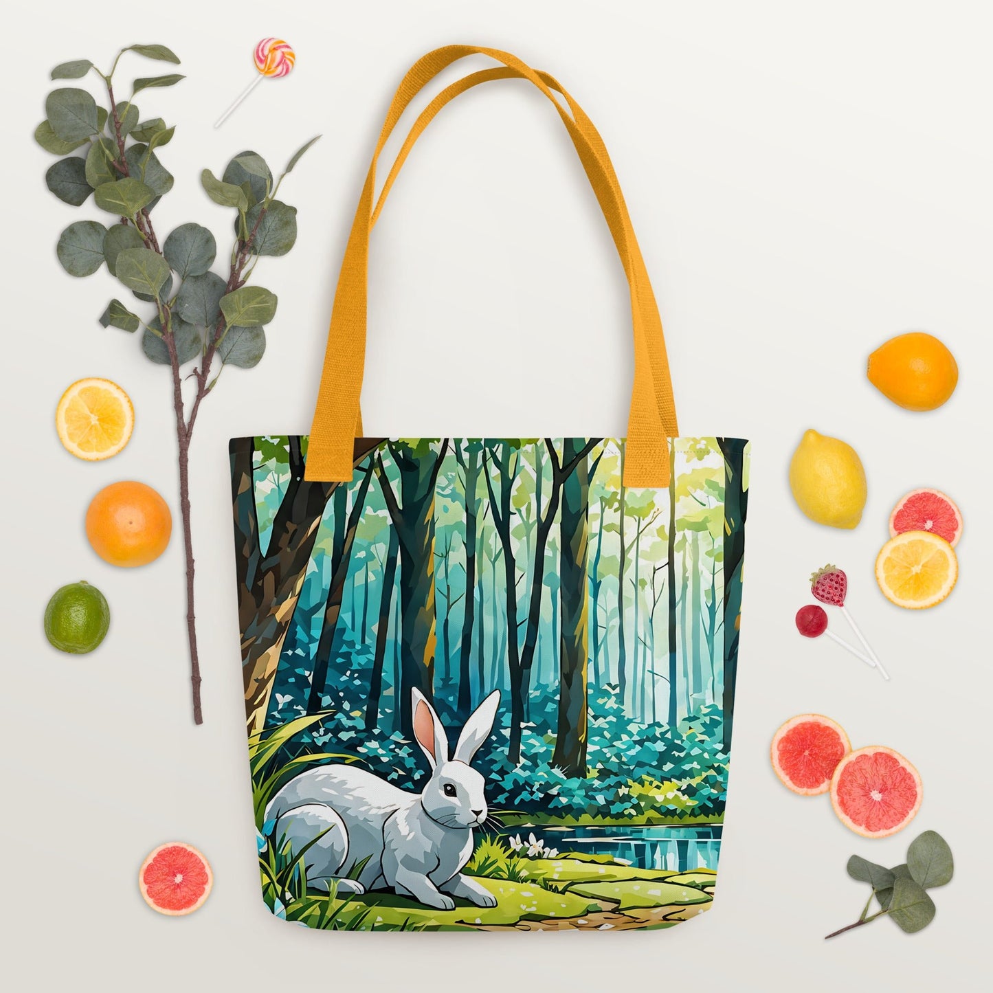 Bunny In The Forest II Tote Bag - Tote Bags - Discovery Co.