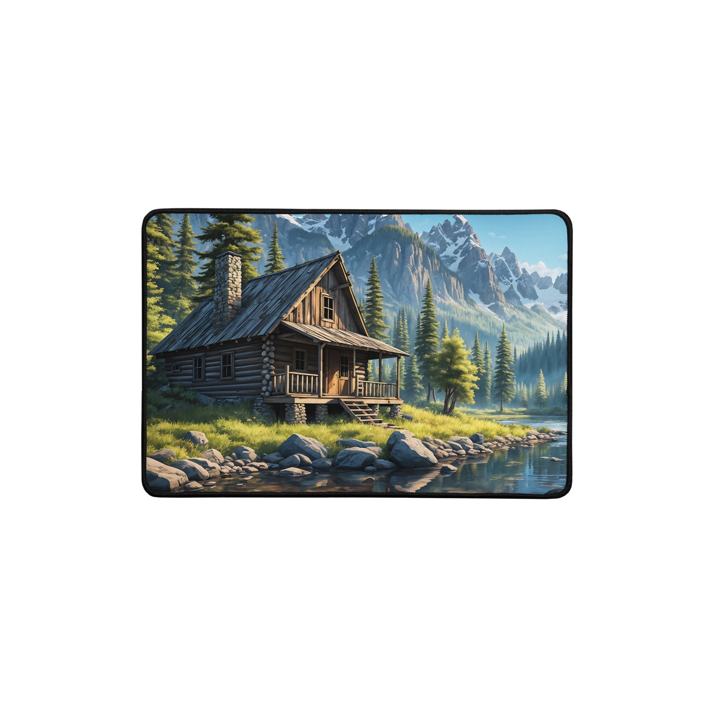 Cabin By The River Desk Mat - Mouse Pads - Discovery Co.