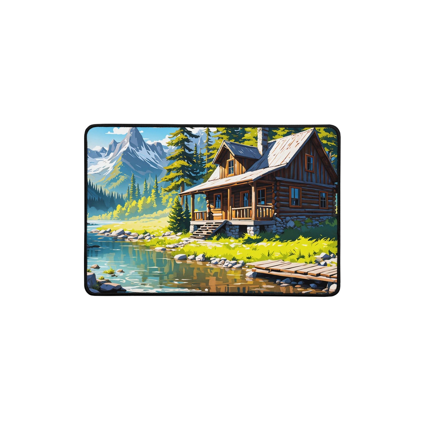 Cabin By The River II Desk Mat - Mouse Pads - Discovery Co.