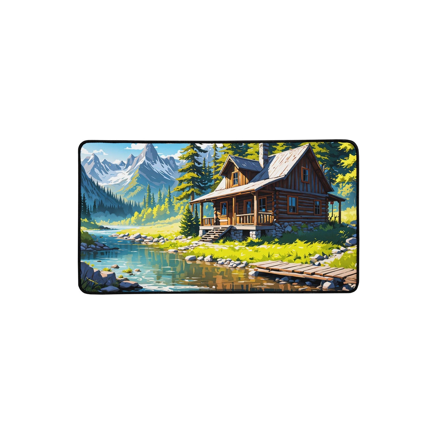 Cabin By The River II Desk Mat - Mouse Pads - Discovery Co.