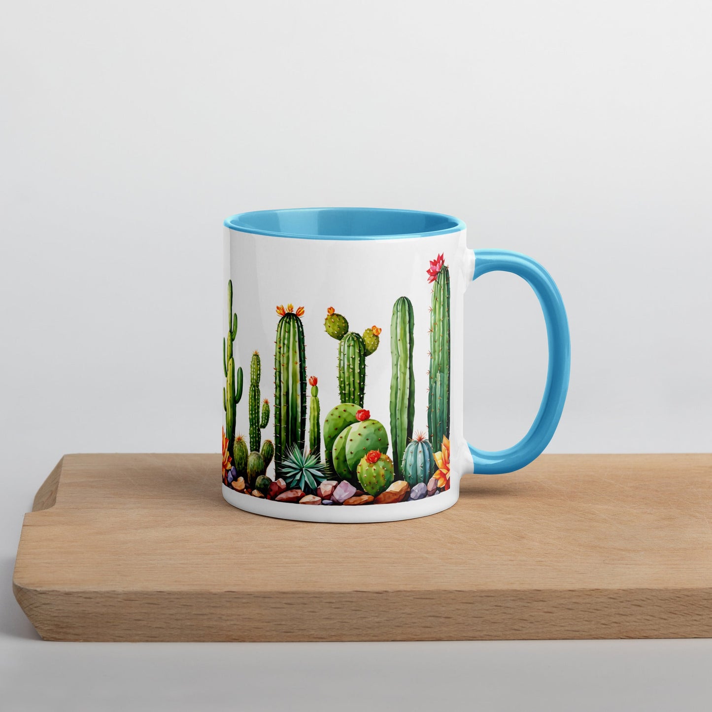Cactus Garden Mug With Color Inside (11 oz and 15 oz) - Mugs - Discovery Co.