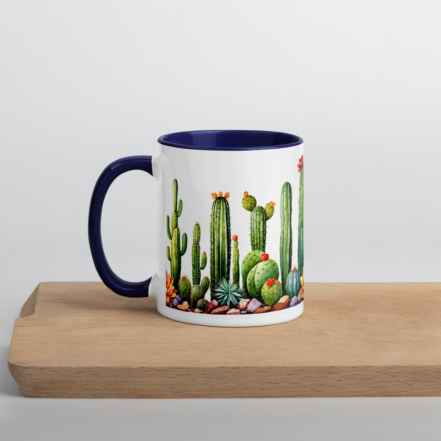Cactus Garden Mug With Color Inside (11 oz and 15 oz) - Mugs - Discovery Co.