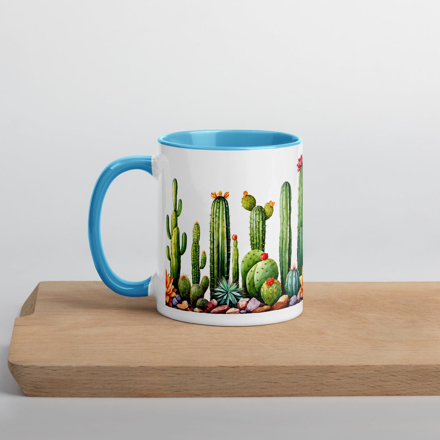 Cactus Garden Mug With Color Inside (11 oz and 15 oz) - Mugs - Discovery Co.