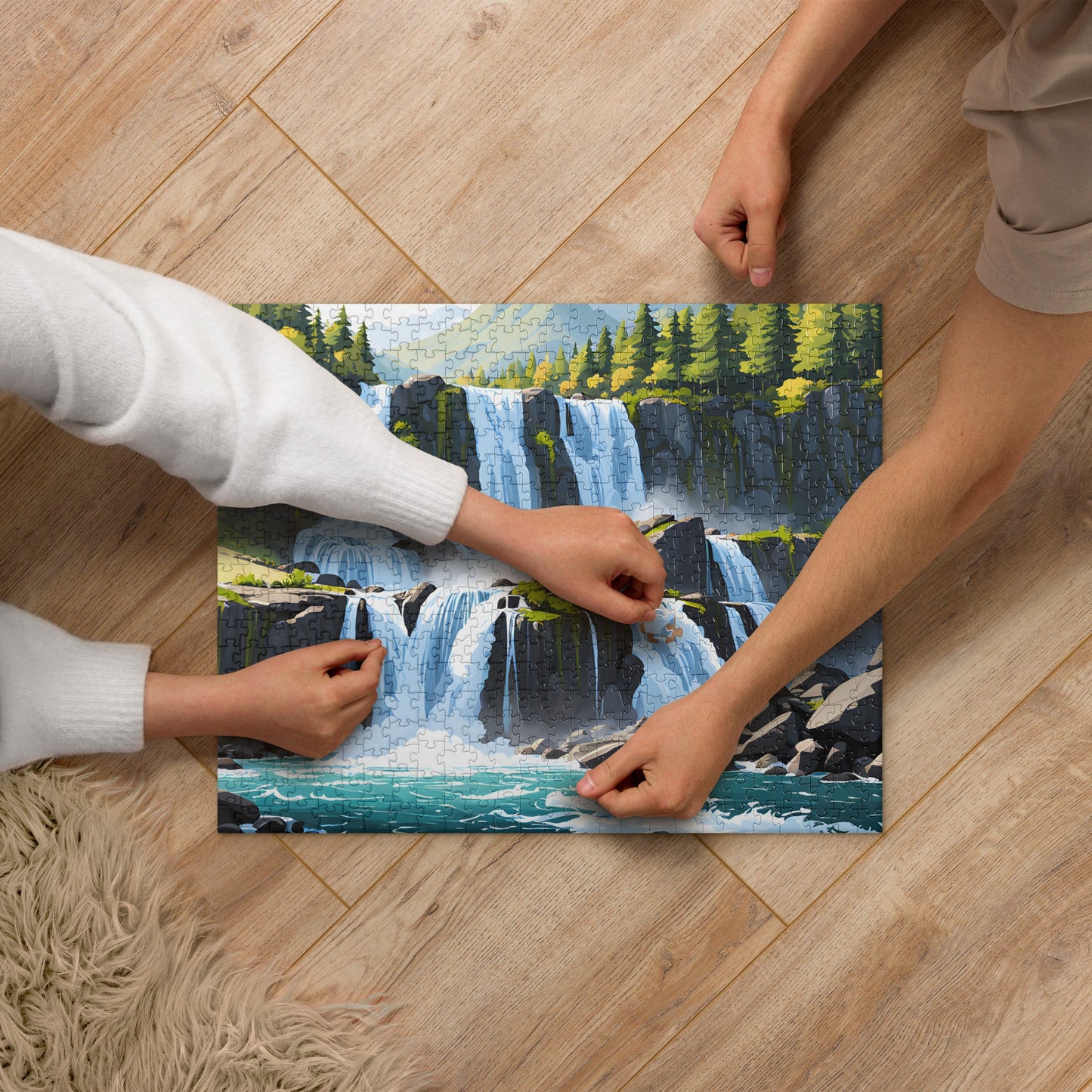 Cascading Waterfalls Jigsaw Puzzle - Puzzle - Discovery Co.