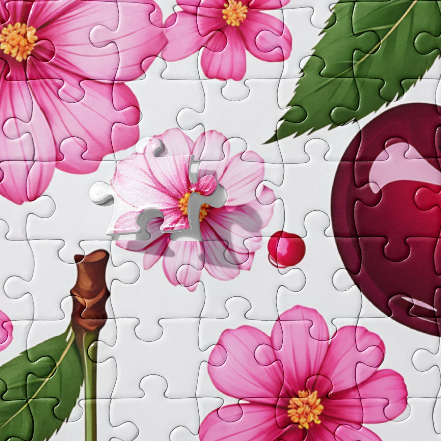 Cherries And Flowers Jigsaw Puzzle - Puzzle - Discovery Co.