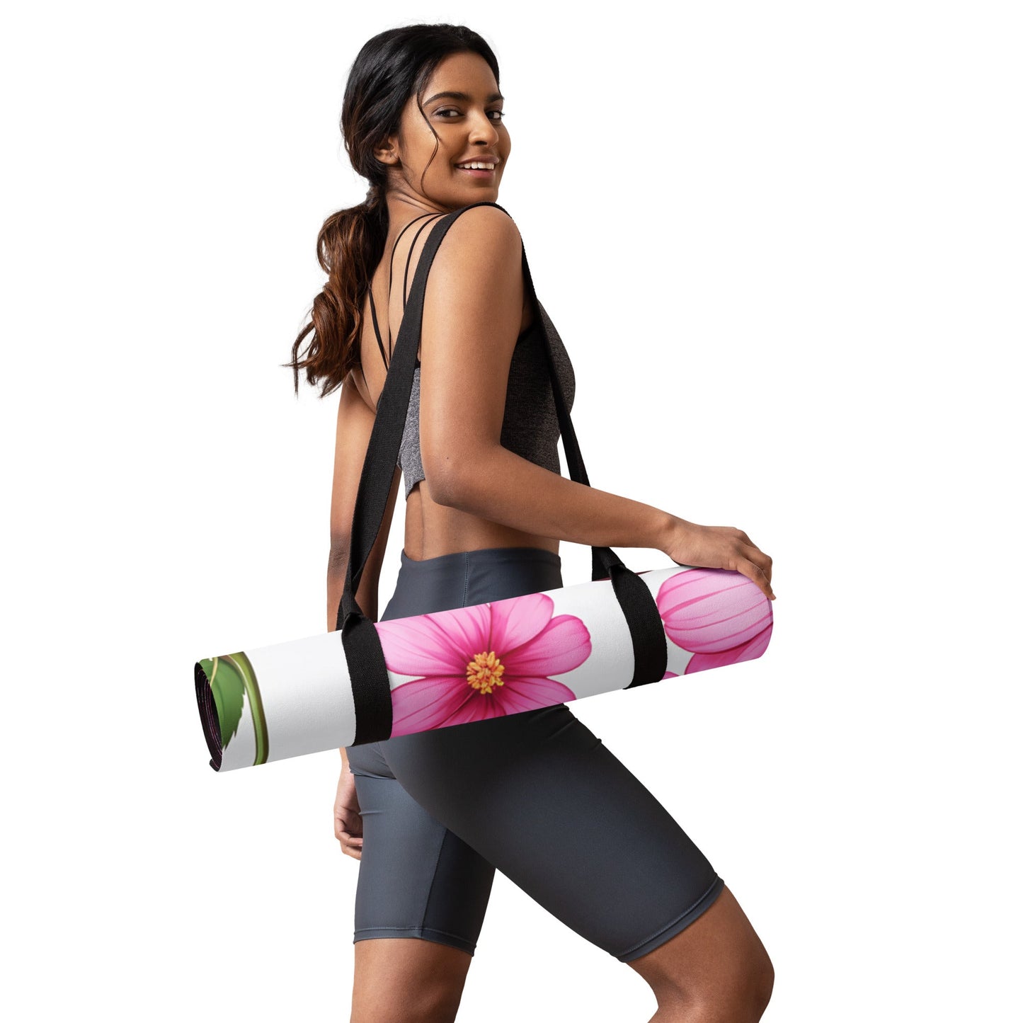 Cherries And Flowers Yoga Mat - Yoga Mat - Discovery Co.
