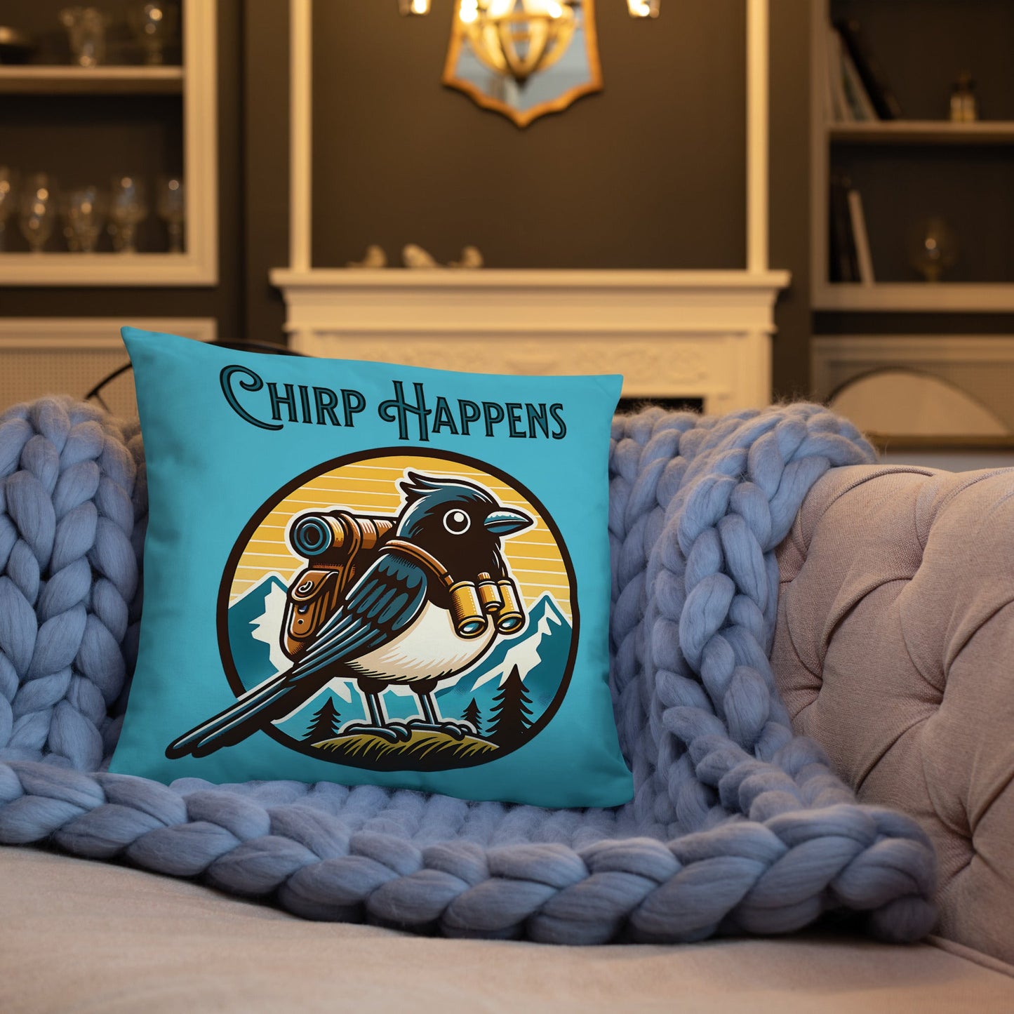 Chirp Happens Basic Pillow - Pillows - Discovery Co.