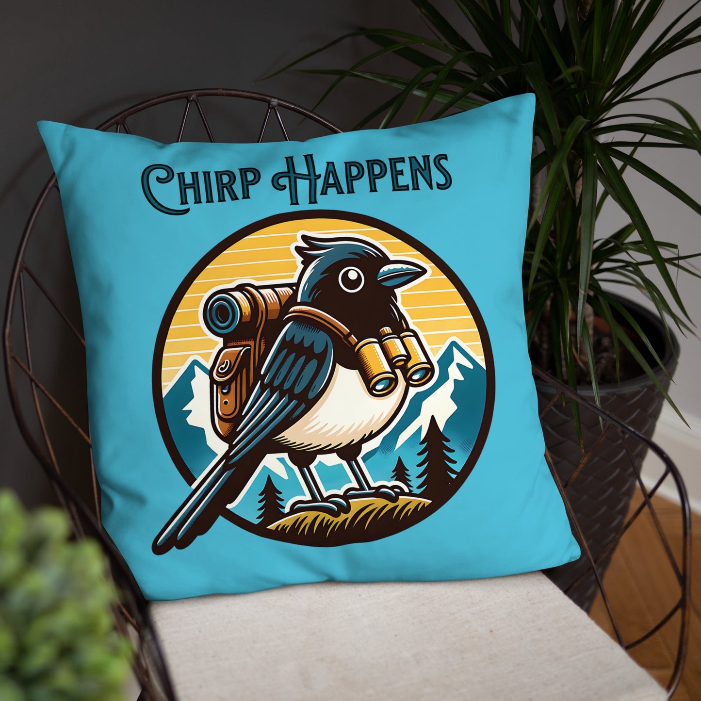 Chirp Happens Basic Pillow - Pillows - Discovery Co.