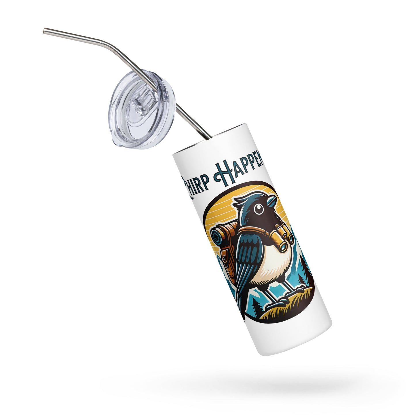 Chirp Happens Stainless Steel Tumbler - Steel Tumbler - Discovery Co.