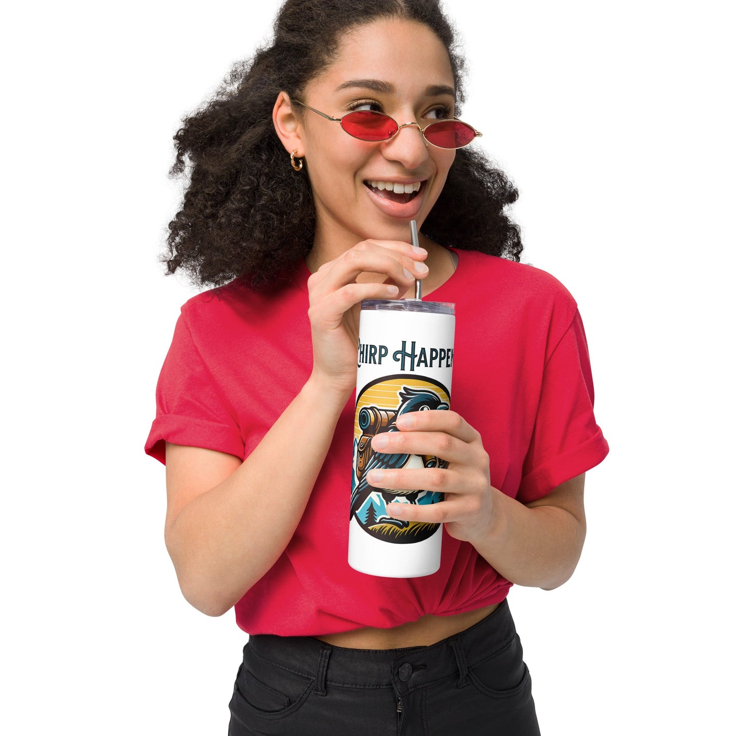 Chirp Happens Stainless Steel Tumbler - Steel Tumbler - Discovery Co.