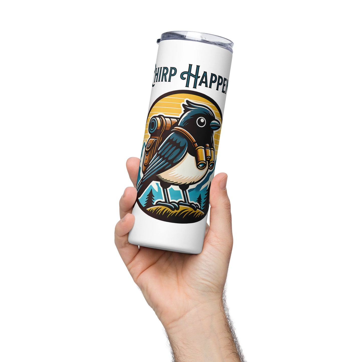 Chirp Happens Stainless Steel Tumbler - Steel Tumbler - Discovery Co.