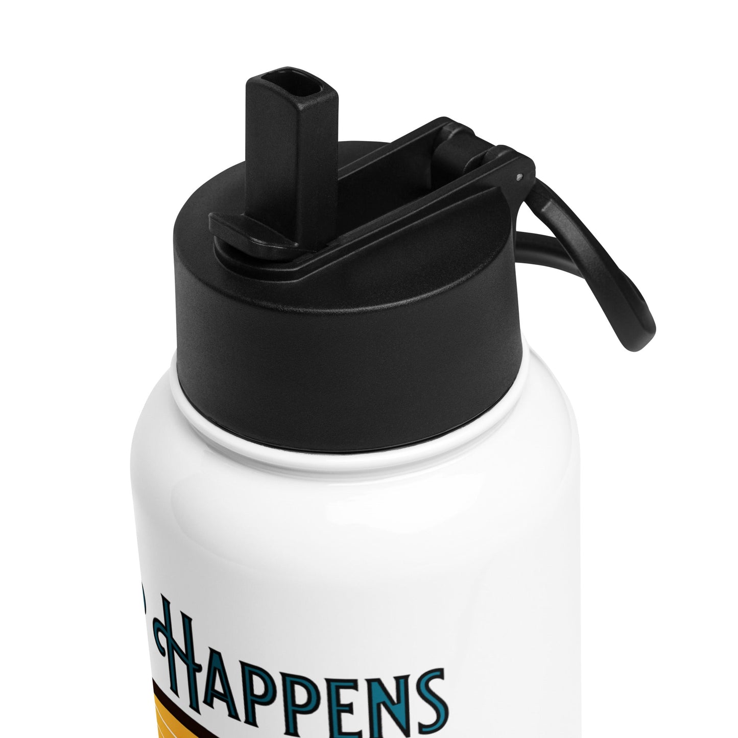 Chirp Happens Stainless Steel Water Bottle With Straw Lid - Stainless Steel Water Bottle With Straw Lid - Discovery Co.