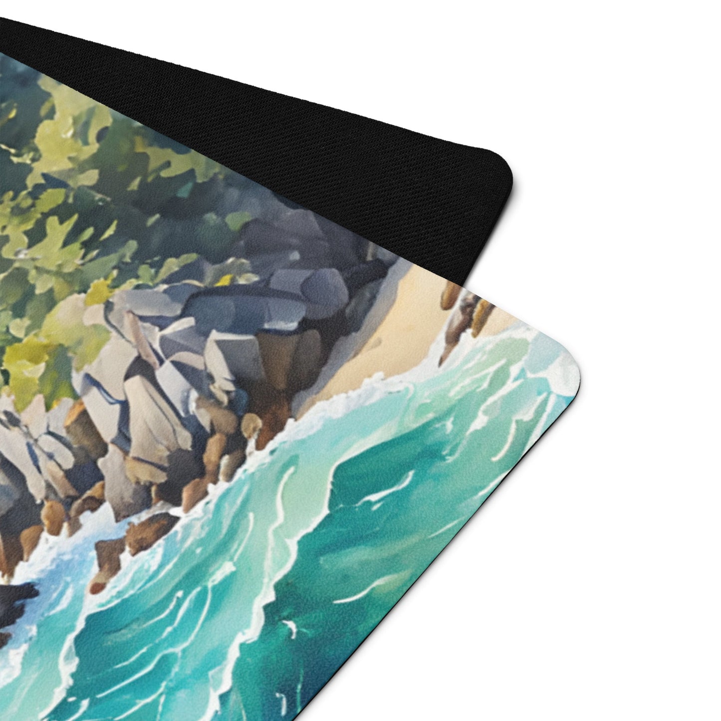 Coastal Cove Watercolor Yoga Mat - Yoga Mat - Discovery Co.