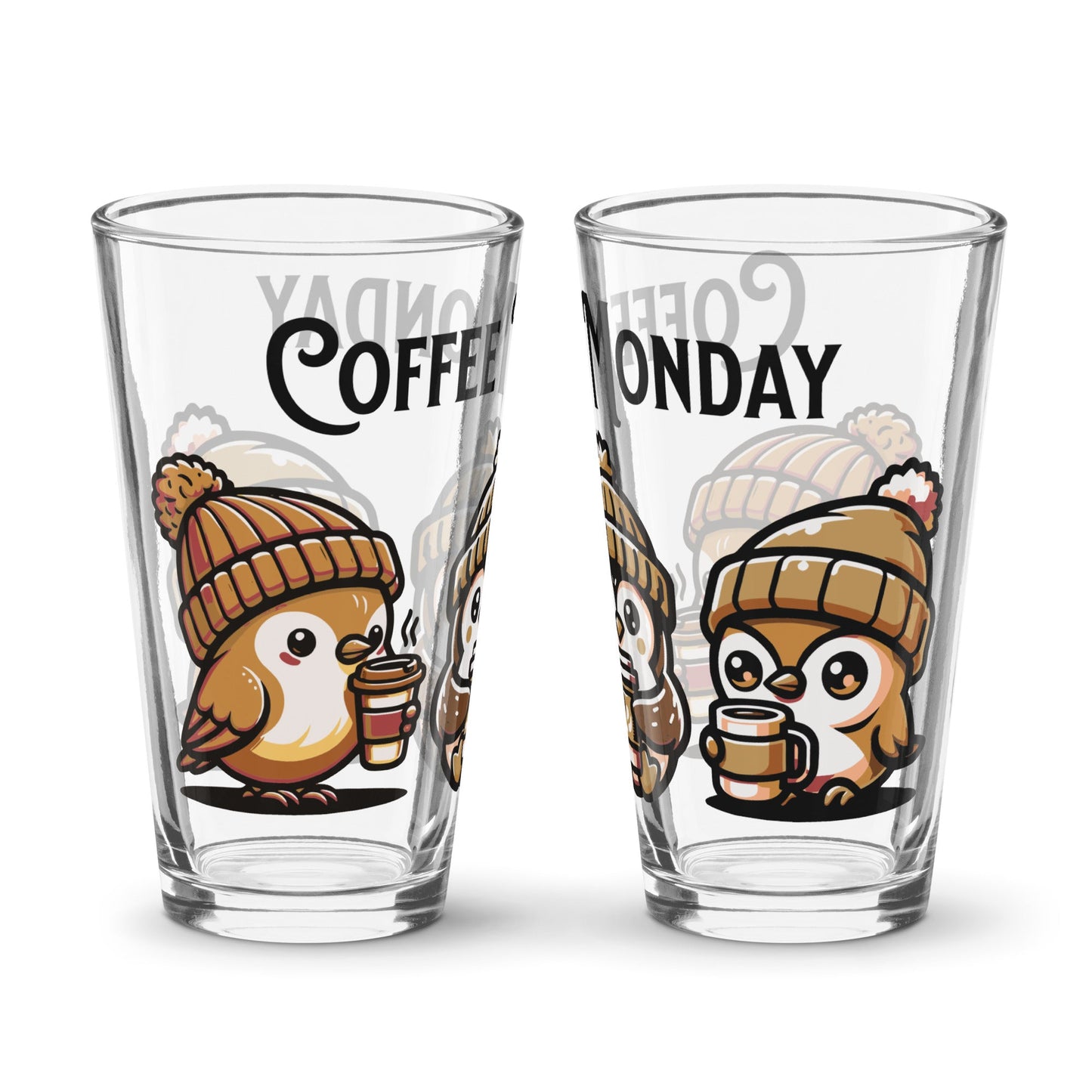 Coffee Monday (Brown) Pint Glass - Beer Glass - Discovery Co.