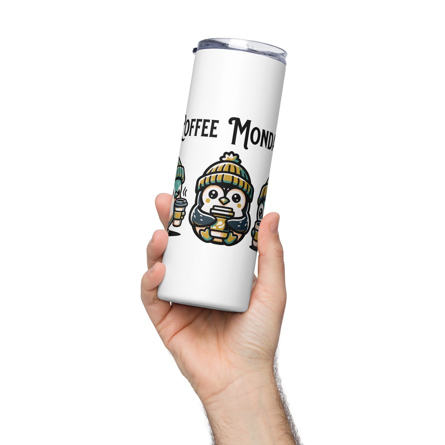 Coffee Monday (Green) Stainless Steel Tumbler - Steel Tumbler - Discovery Co.