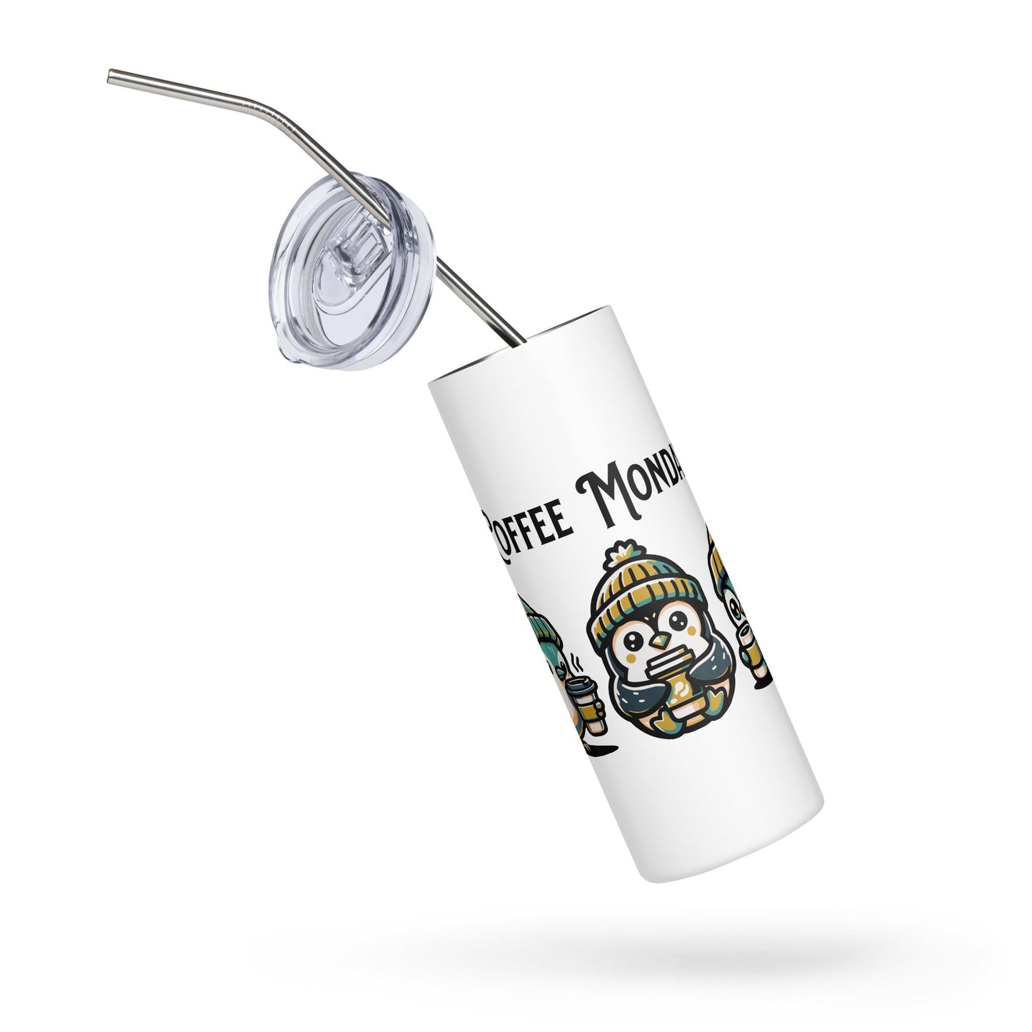 Coffee Monday (Green) Stainless Steel Tumbler - Steel Tumbler - Discovery Co.