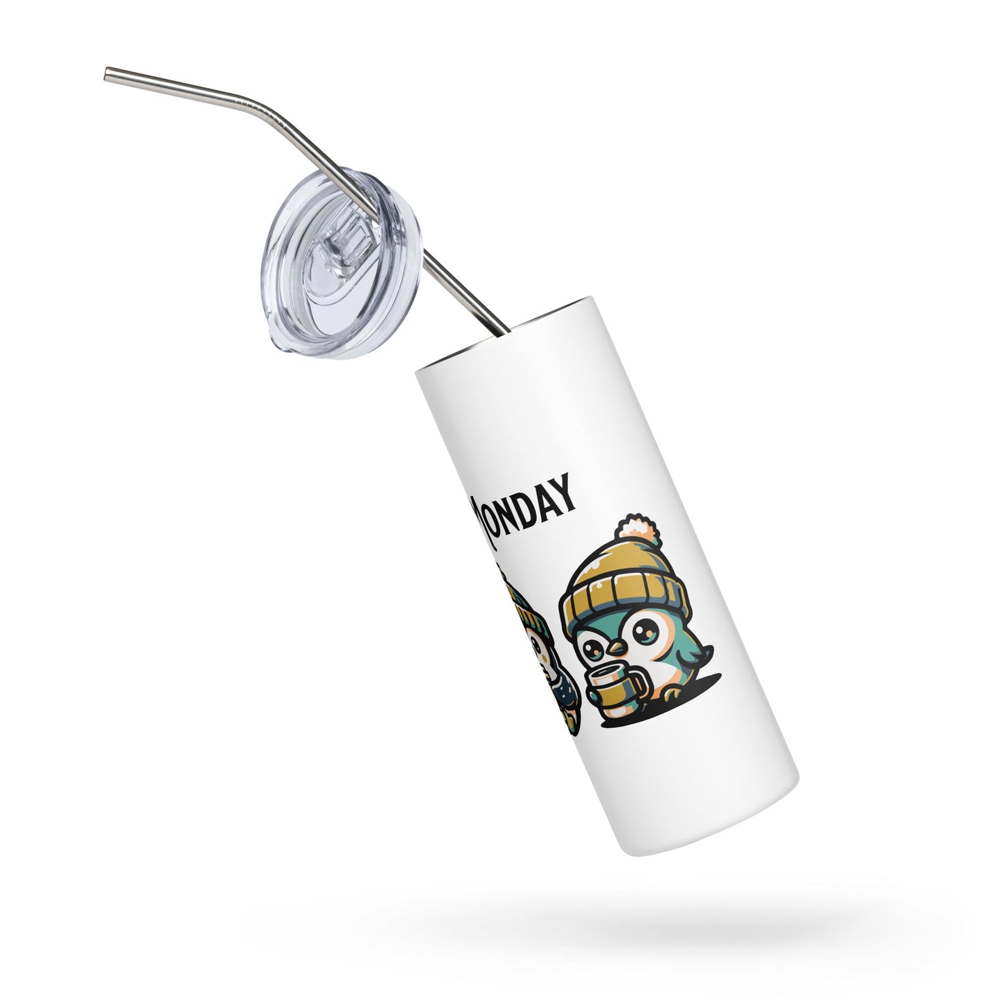 Coffee Monday (Green) Stainless Steel Tumbler - Steel Tumbler - Discovery Co.