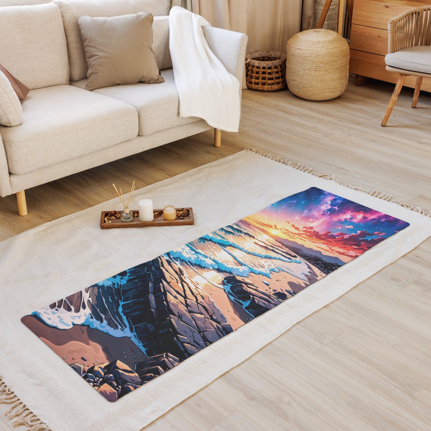 Colorful Beach Yoga Mat - Yoga Mat - Discovery Co.
