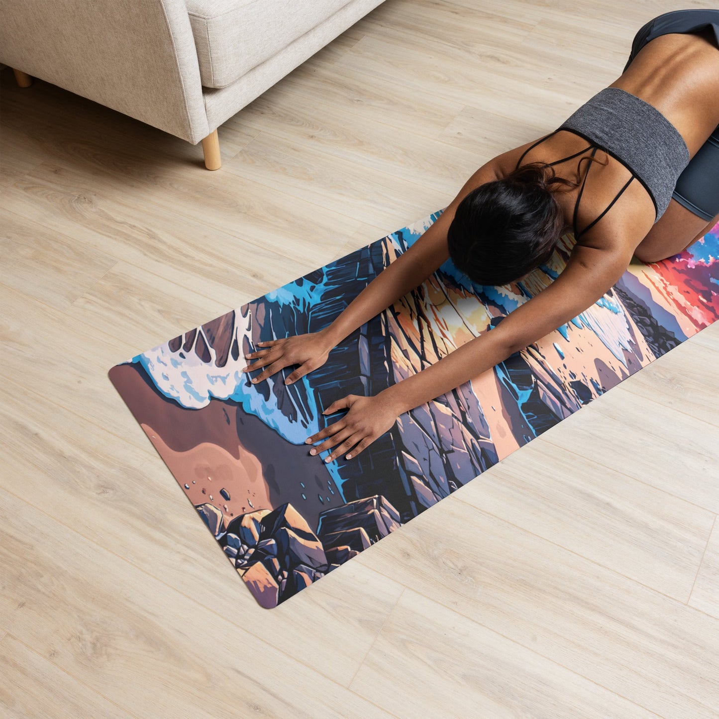 Colorful Beach Yoga Mat - Yoga Mat - Discovery Co.
