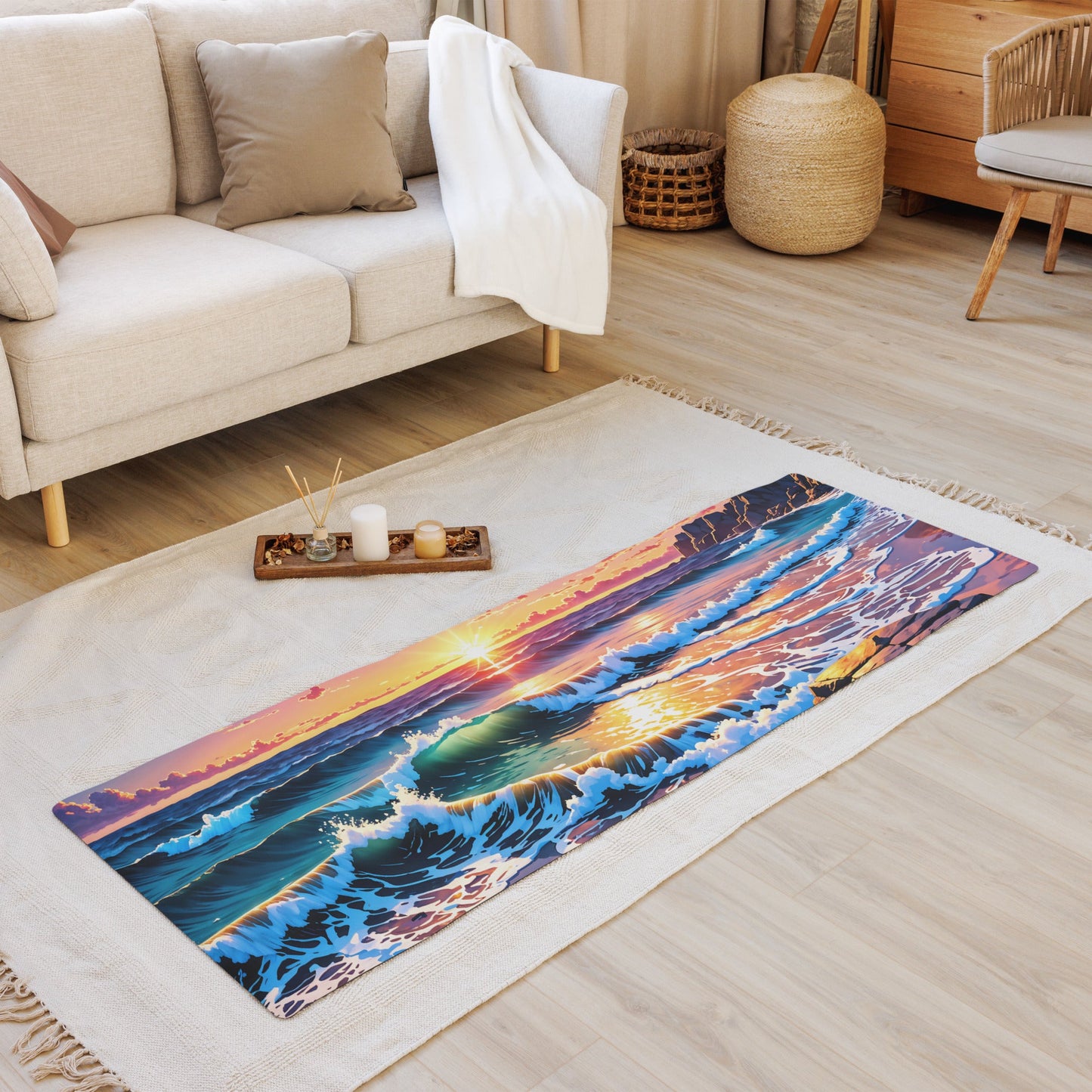 Colorful Sunset Yoga Mat - Yoga Mat - Discovery Co.