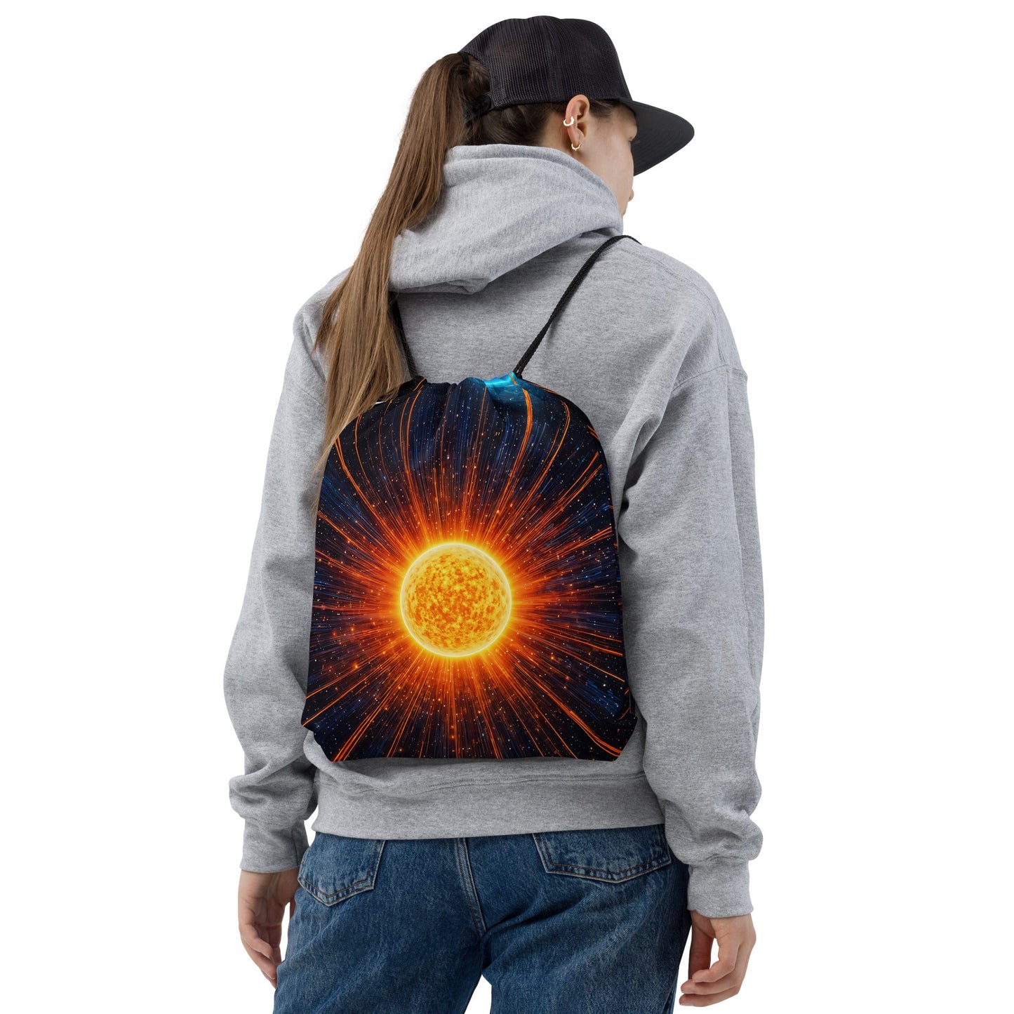 Cosmic Sun Drawstring Bag - Drawstring Bag - Discovery Co.