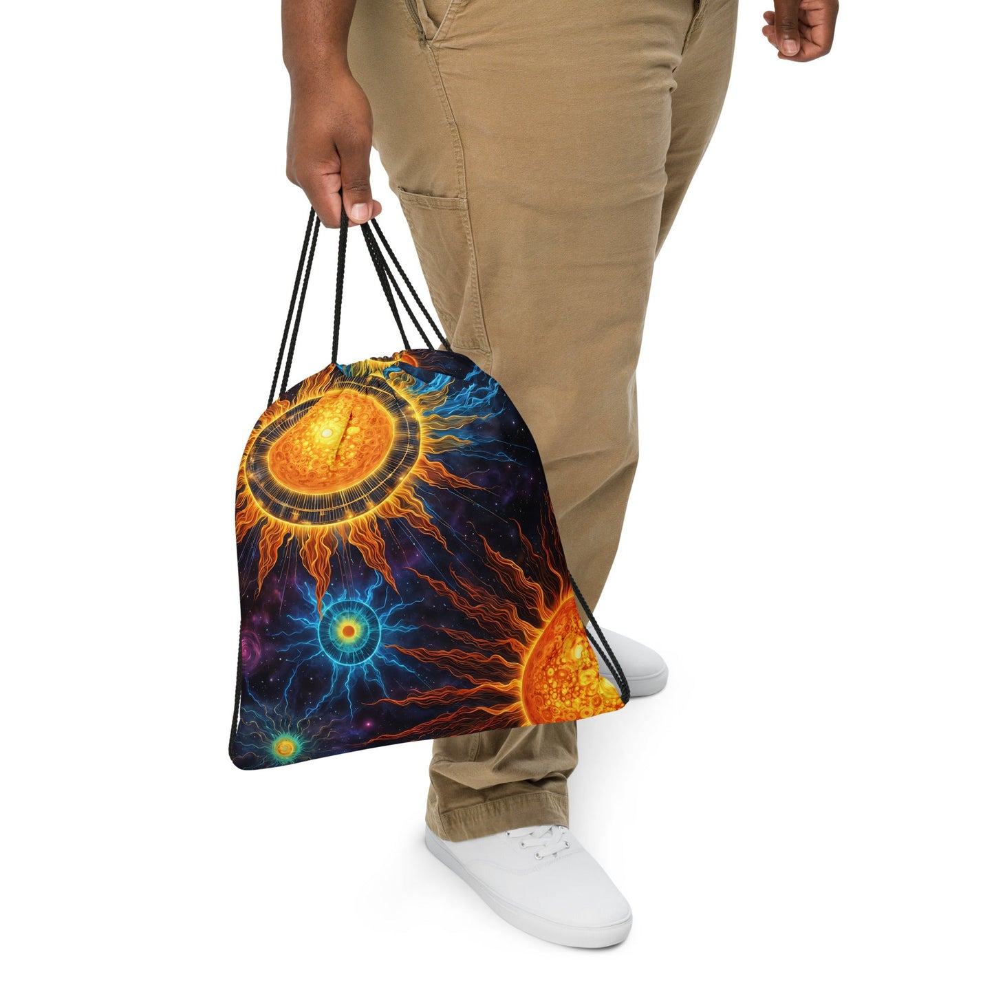Cosmic Suns Drawstring Bag - Drawstring Bag - Discovery Co.