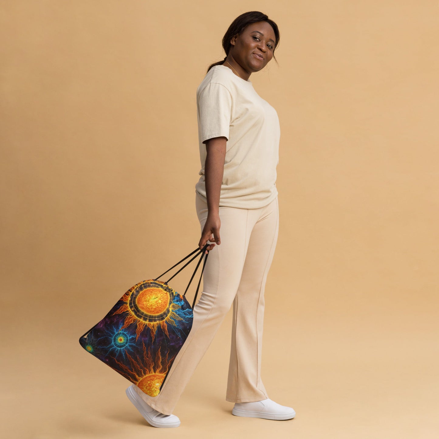 Cosmic Suns Drawstring Bag - Drawstring Bag - Discovery Co.