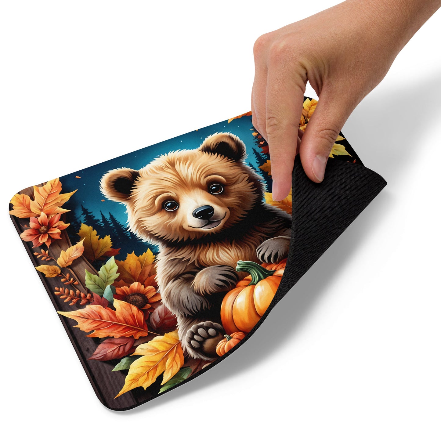 Cute Bear With Pumpkins Mouse Pad - Mouse Pads - Discovery Co.