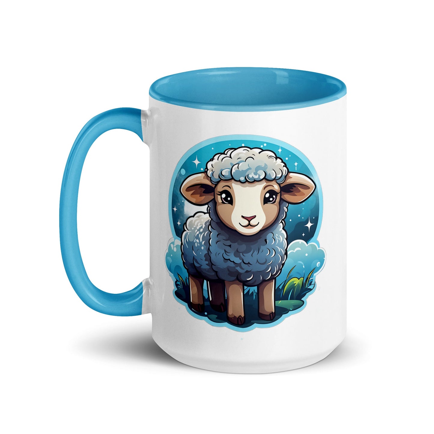 Cute Lamb Mug with Color Inside (11 oz, 15 oz) - Mugs - Discovery Co.