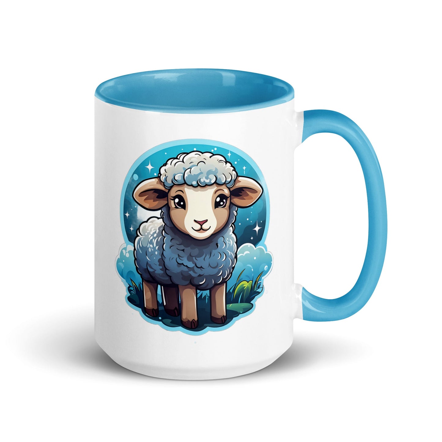 Cute Lamb Mug with Color Inside (11 oz, 15 oz) - Mugs - Discovery Co.