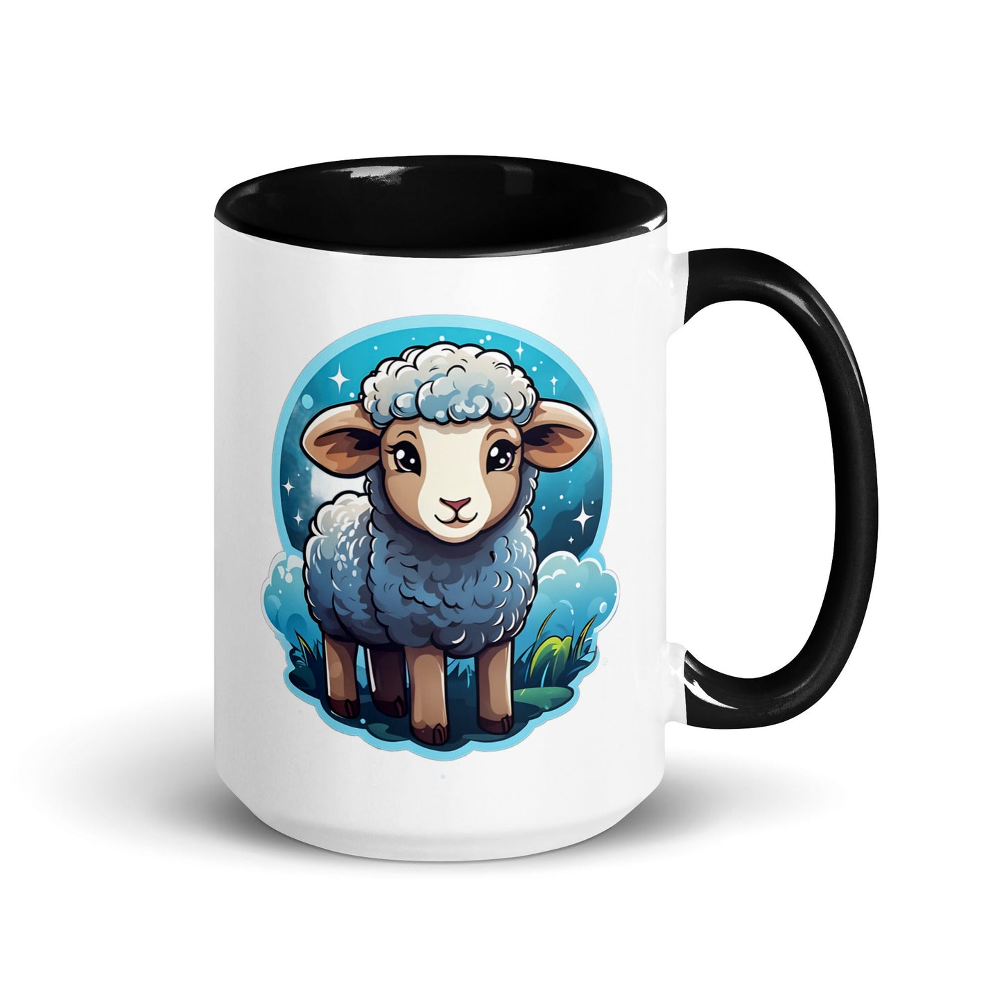 Cute Lamb Mug with Color Inside (11 oz, 15 oz) - Mugs - Discovery Co.