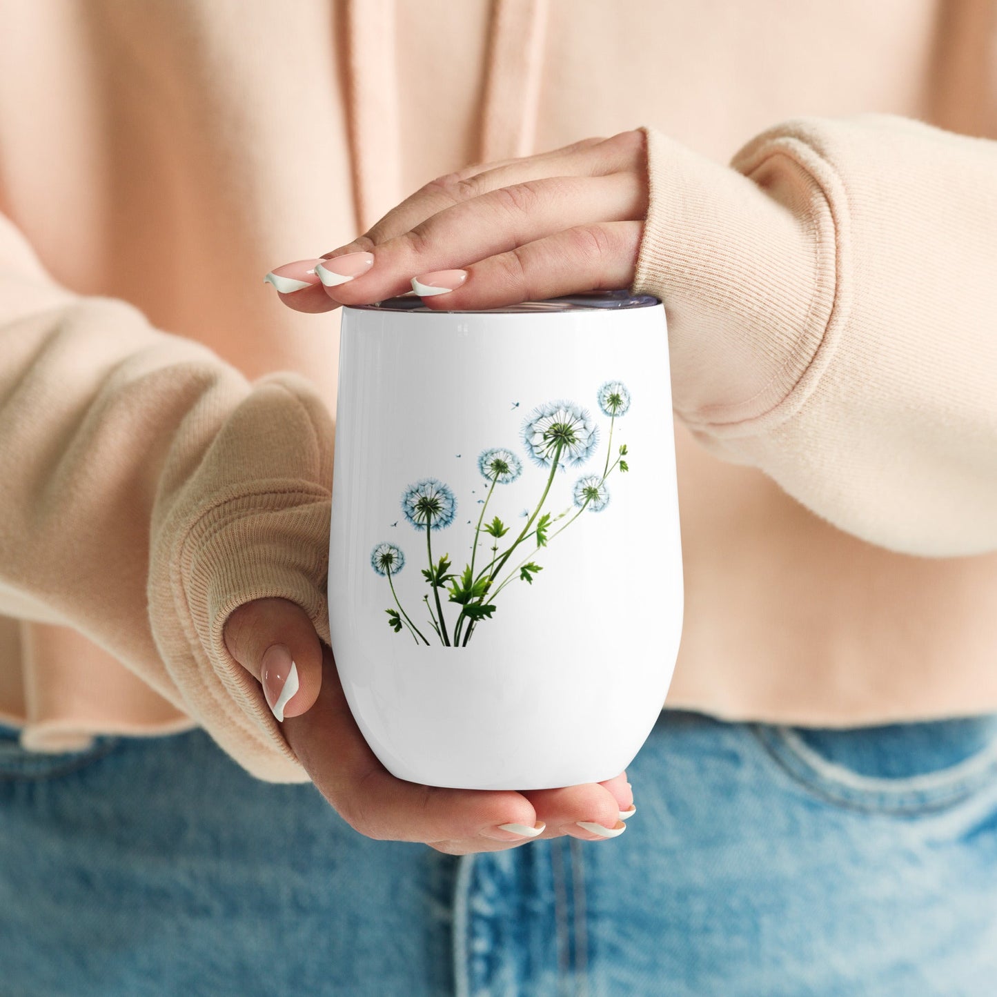 Dandelions Stainless Steel Wine Tumbler - Tumblers - Discovery Co.