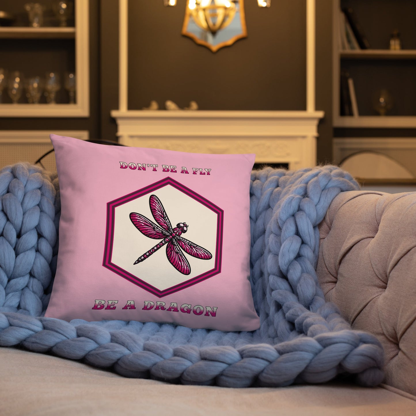 Don't Be A Fly Be A Dragon II Basic Pillow - Pillows - Discovery Co.