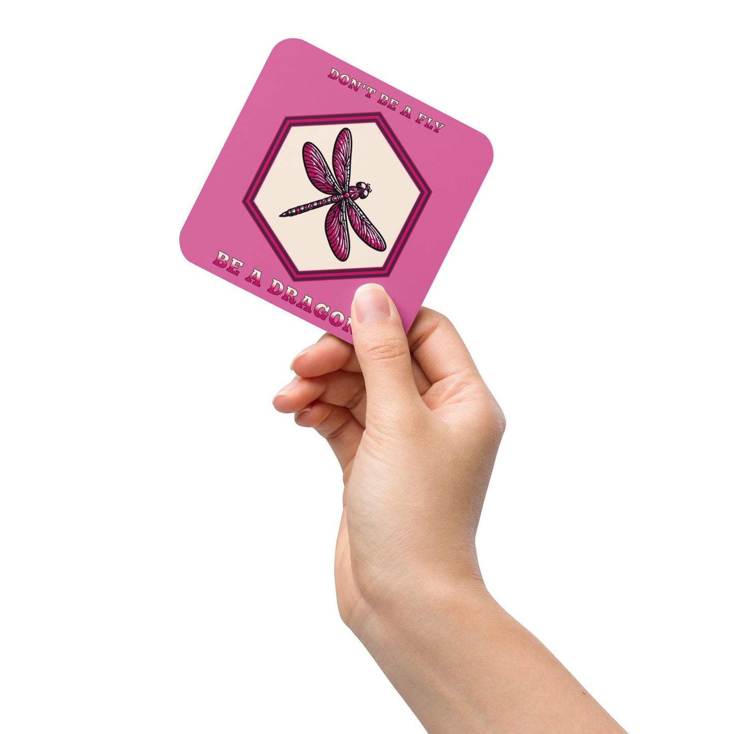 Don't Be A Fly Be A Dragon II Cork - Back Coaster - Coasters - Discovery Co.