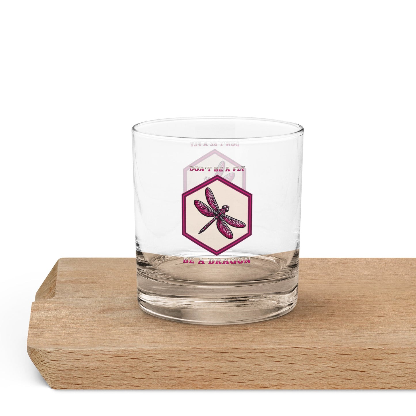 Don't Be A Fly Be A Dragon II Rocks Glass - Rocks Glass - Discovery Co.