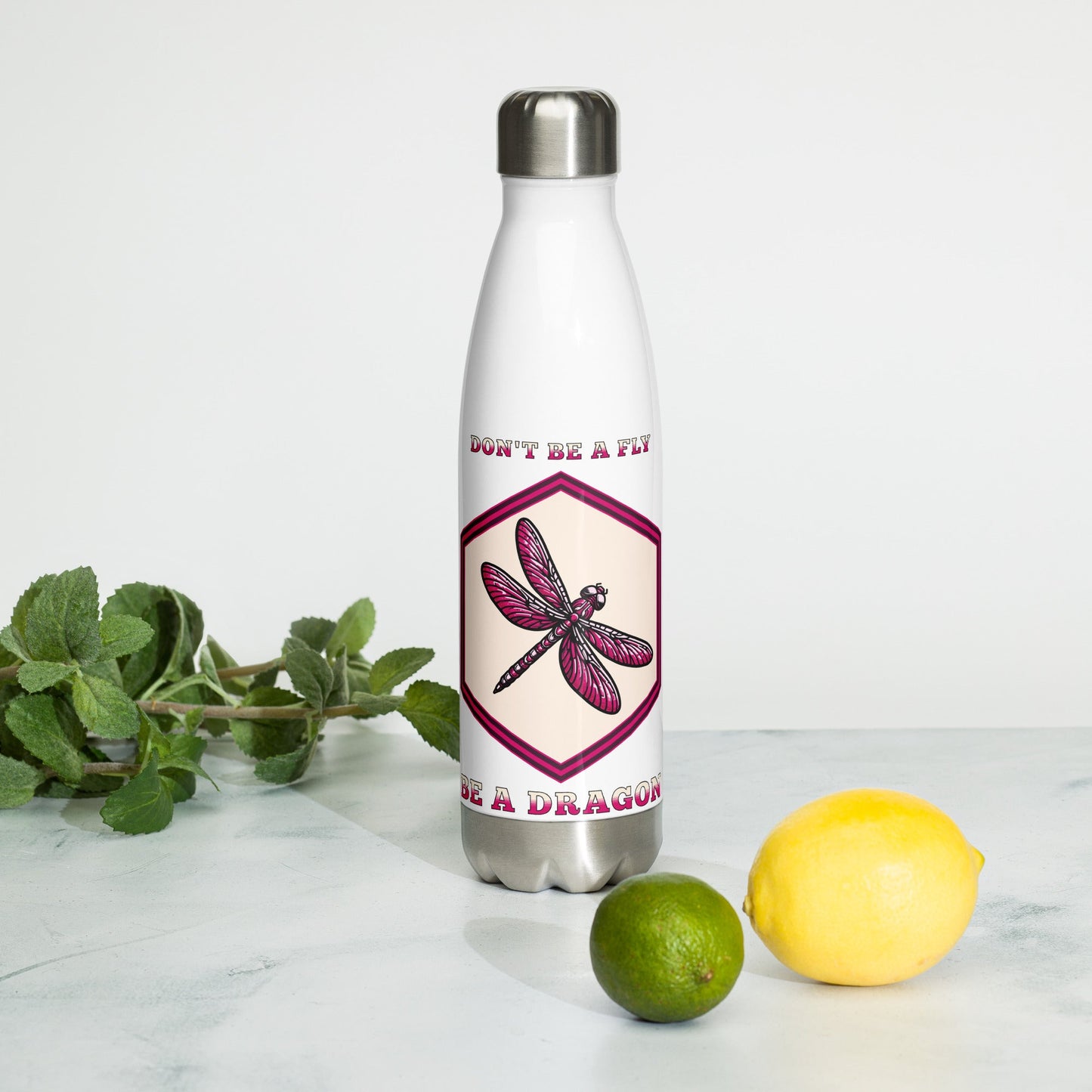 Don't Be A Fly Be A Dragon II Stainless Steel Water Bottle - Stainless Steel Water Bottle - Discovery Co.