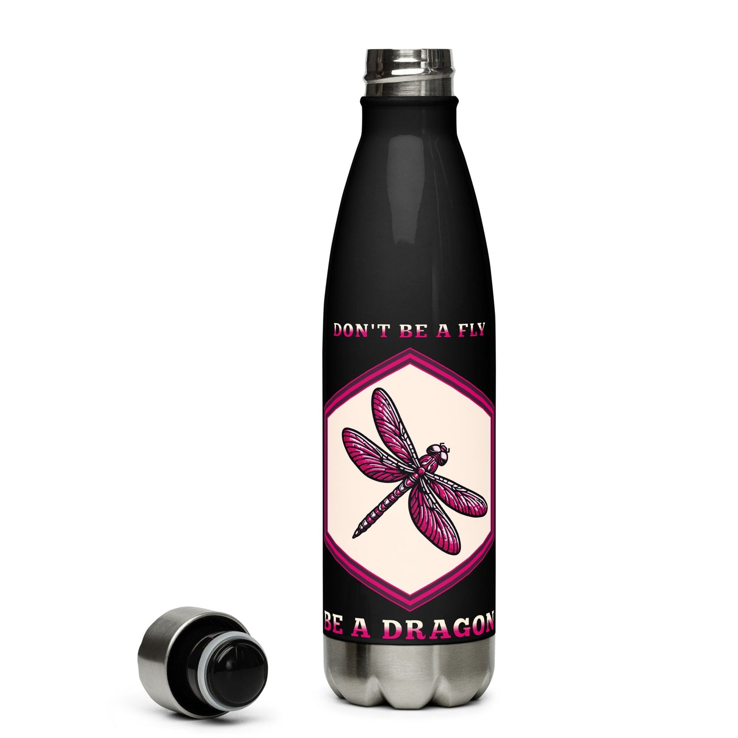 Don't Be A Fly Be A Dragon II Stainless Steel Water Bottle - Stainless Steel Water Bottle - Discovery Co.